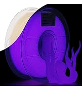 AMOLEN PLA 3D PLA Printer Filament, 1.75mm Glow in The Dark Purple PLA Filament for 3D Printing, ...