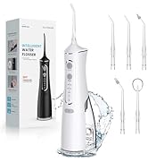 Water Flosser Teeth Cleaner, 4 Modes Rechargeable Portable Cordless Oral Irrigator 260ML Electric...