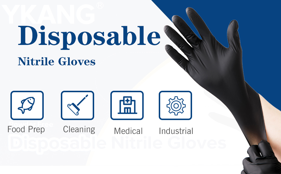 Black Nitrile Disposable Gloves