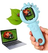 2-in-1 Microscope Camera for Kids, Mini Handheld Microscope Supporting Multiple Viewing Angles, O...