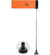 KEMIMOTO 4ft Kayak Safety Flag with Pole, 16.5''x5.9'' High-Visibility Large Kayak Flag with Stor...