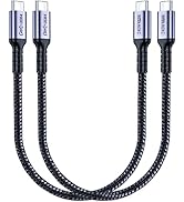 SUMPK 1FT USB 4 Cable 2 Packs, 240W USB C to USB C Cable, 40Gbps High Speed Data Transfer and Sin...