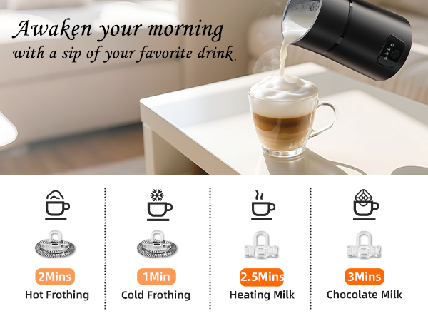 milk frother and steamer