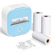 Ponek Print Pods Mini Printer - T02 Mini Sticker Printer Machine, Pocket Printers Receipt Mini Pr...