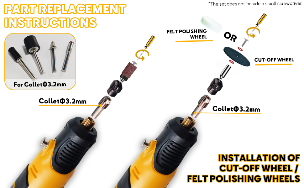 installation of sanding belts