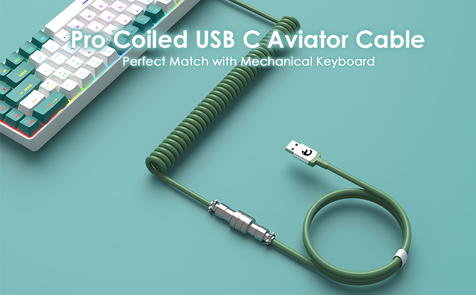 Custome Colied USB C to A Keyboard for Mechanical PS4 PS5 Switch Xbox Printer 