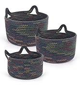 LUSCREAL Woven Baskets for Storage, Decorative Storage Baskets Cute Storage Organizer Cat Cotton ...