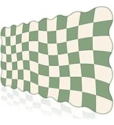 L-SPOUTTO Green Mouse Pad,Geometric Desk Mat XXL Large Wave Design Gaming Mousepad,35.4x15.7in No...