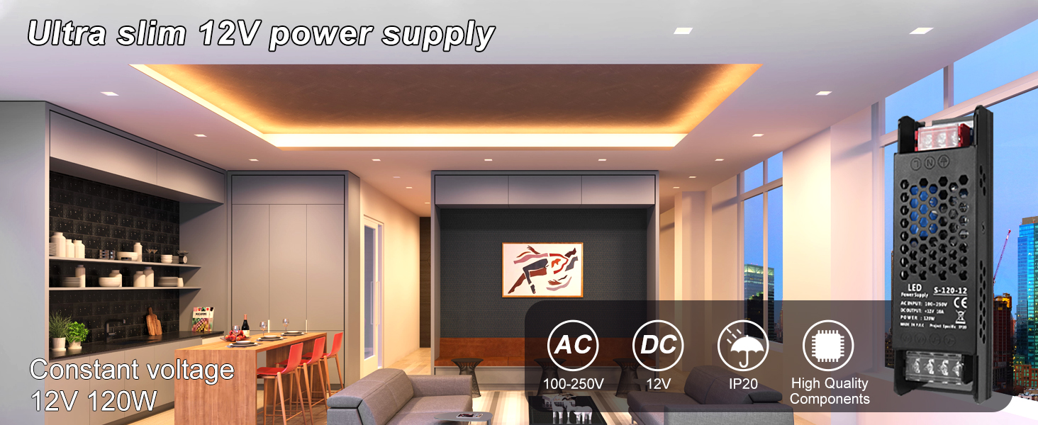 Ultra slim 12V power supply