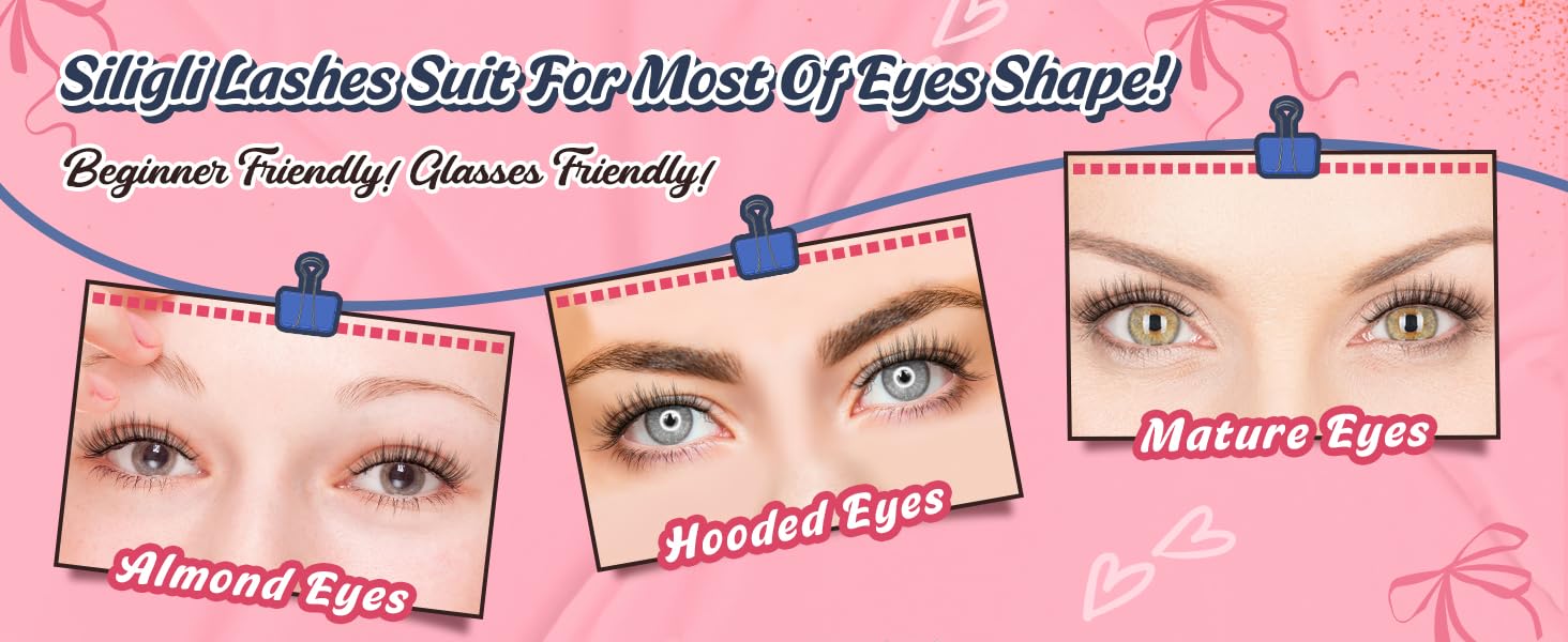 Siligli lashes suit for most of eyes shape