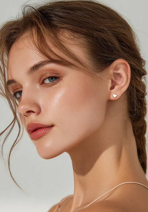 heart earring studs