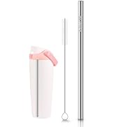 Replacement 316 Metal Stainless Steel Straws Compatible for Owala FreeSip Sway 30oz 40oz &amp; FreeSi...