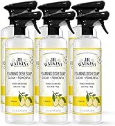 J.R. Watkins Trigger Spray Foaming Dish Soap, Crafted Clean &amp; Cruelty Free, Lemon, 16 fl oz, 6 Pack