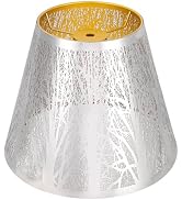Small Barrel lampshade Stainless Steel Mirror Effect Lamp Shade 5" Top x 9" Bottom x 7" High Mode...