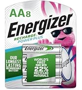 Energizer Power Plus Rechargeable AA Batteries (8 Pack), Double A Batteries