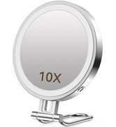 travel magnifying mirror with light