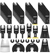 AMZBSAW 52 PCS Oscillating Saw Blades, New Premium Universal Multitool Blades for Wood Metal and ...