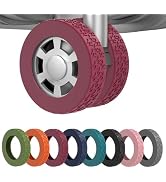 Aorotost 8 Pack Luggage Wheel Covers,Silicone Protective Covers for 2-2.4" Suitcases Spinner Whee...