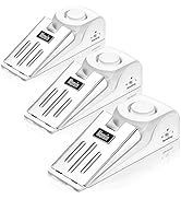 Door Stop Alarm, Door Stopper with 120DB Security Alarm, Floor Wedge Doorstop for Travel Apartmen...