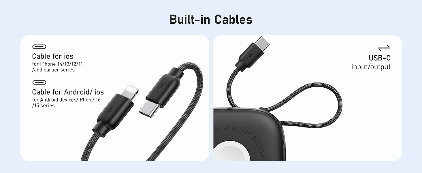 built-in cables