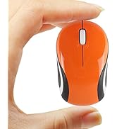 Wireless Mouse Cute Mini Computer Mouse Small Size Pocket Portable Compact Travel USB Optical Mic...