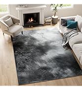 ST. BRIDGE Washable 5x7 Grey Area Rug for Living Room Bedroom, Soft Low Pile Non-Slip Stain Resis...