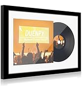 DUENPY Vinyl Record Display Frame 16x22 Inches Display Record Album and 12.5x12.5 Album Cover Art...