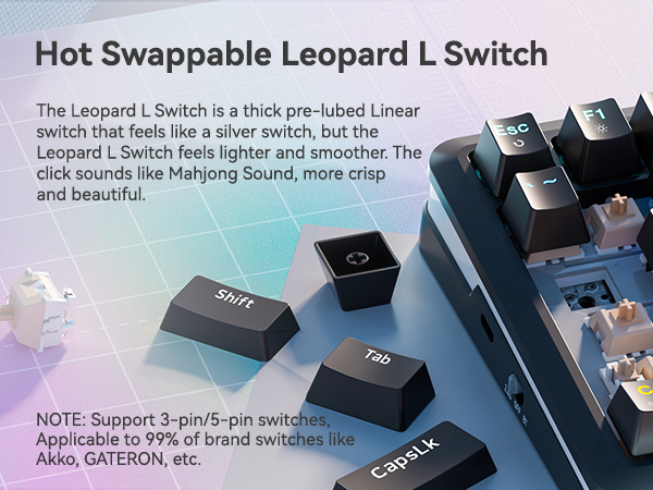 hot swappable mechanical gaming keyboard