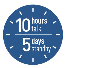 Long Battery Life with Alert