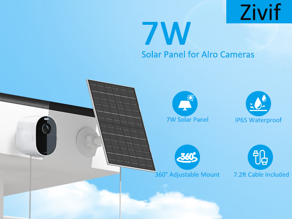 7W Solar Panel for Arlo Cameras