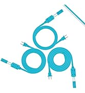 DuraTech Extension Cord, Blue Extension Cord with Multiple Outlets, 9 Feet 12 Feet 15 Feet Indoor...