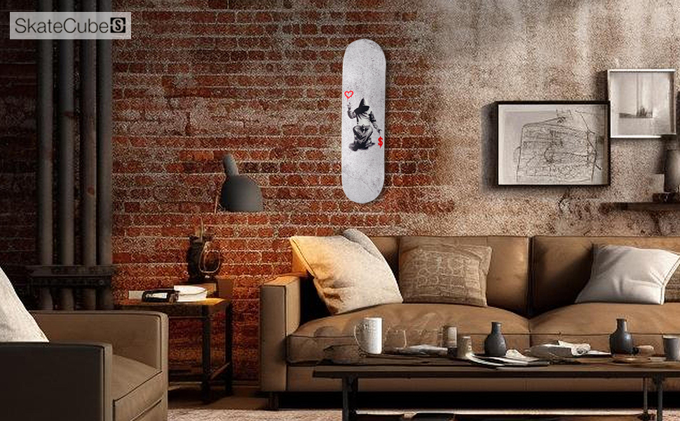 graffiti decor, banksy prints, street art wall decor, street art, skateboard home decor