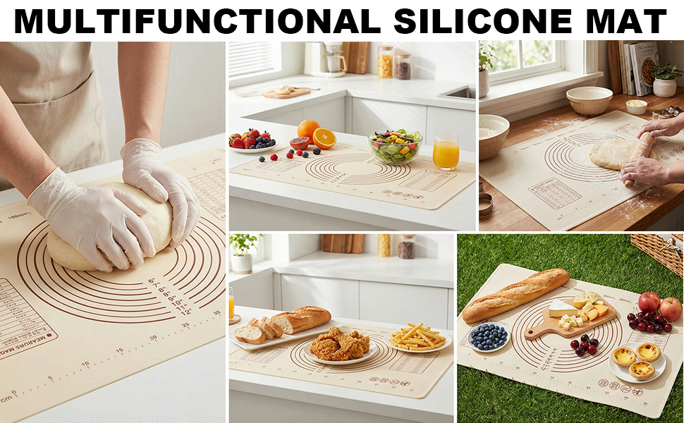 Silicone kneading mat