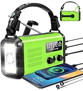 20000mAh/74000mWh Portable Emergency Weather Radio (Condor 1) NOAA/AM/FM with USB/Solar/Hand Cran...
