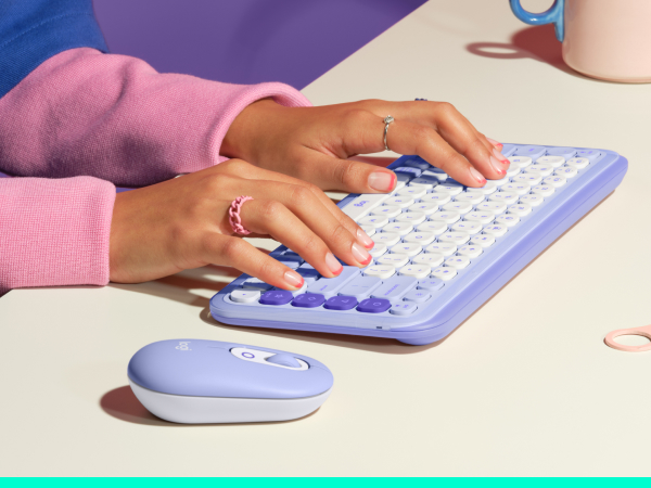 Logitech POP ICON COMBO Wireless Bluetooth Programmable Keyboard and Mouse Bundle
