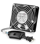 Wderair AC Axial Fan 110V 120V 120mm x 38mm Dual Ball Big Airflow, for DIY Chicken Coop, Kitchen,...