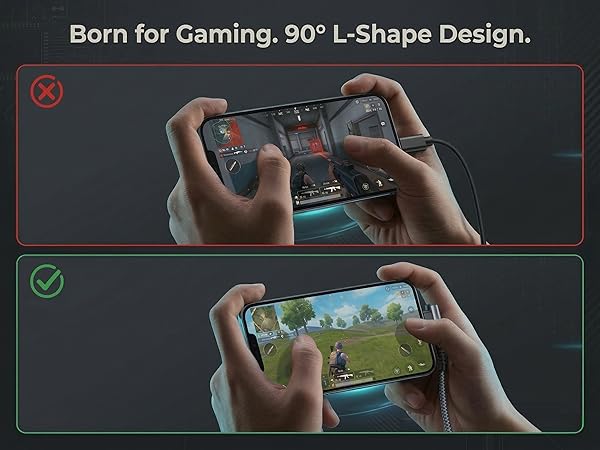 0° L-Shape for seamless gaming! Ergonomic grip ensures precise control and zero hand fatigue.