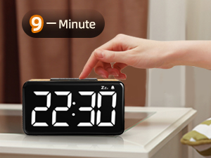 9 minutes snooze clock