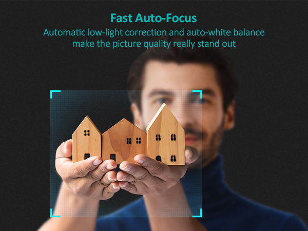 Focus on building blocks in the hands of a man with this webcam