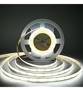TUNICHX COB LED Strip Lights DC 12V LED Lights Flexible Super Bright LED Strips,16.4ft 6500K Whit...