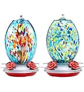 Muse Garden Gifts for Women Glass Hummingbird Feeder for Outdoors Hanging, Mother‘s Day Christmas...