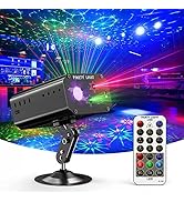 Party Lights Dj Disco Lights, Strobe Stage Light Sound Activated Laser Llights Projector with Rem...