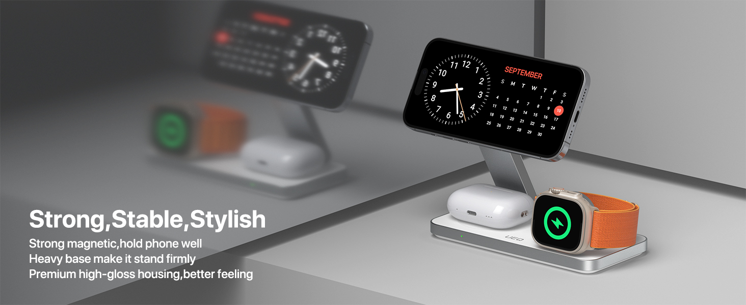 foldable 3 in 1 magnetic wireless charger