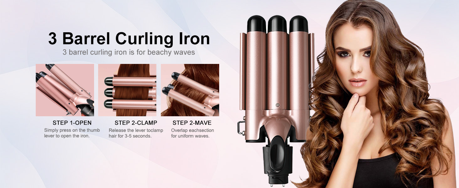 3 Barrel Curling Iron