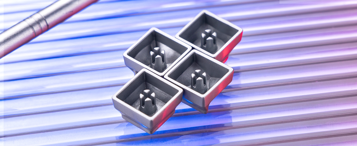 Womier Real Metal Custom Keycaps,WASD Keycaps for Mechanical Keyboard Cool Keycaps 1U Keyboard Caps