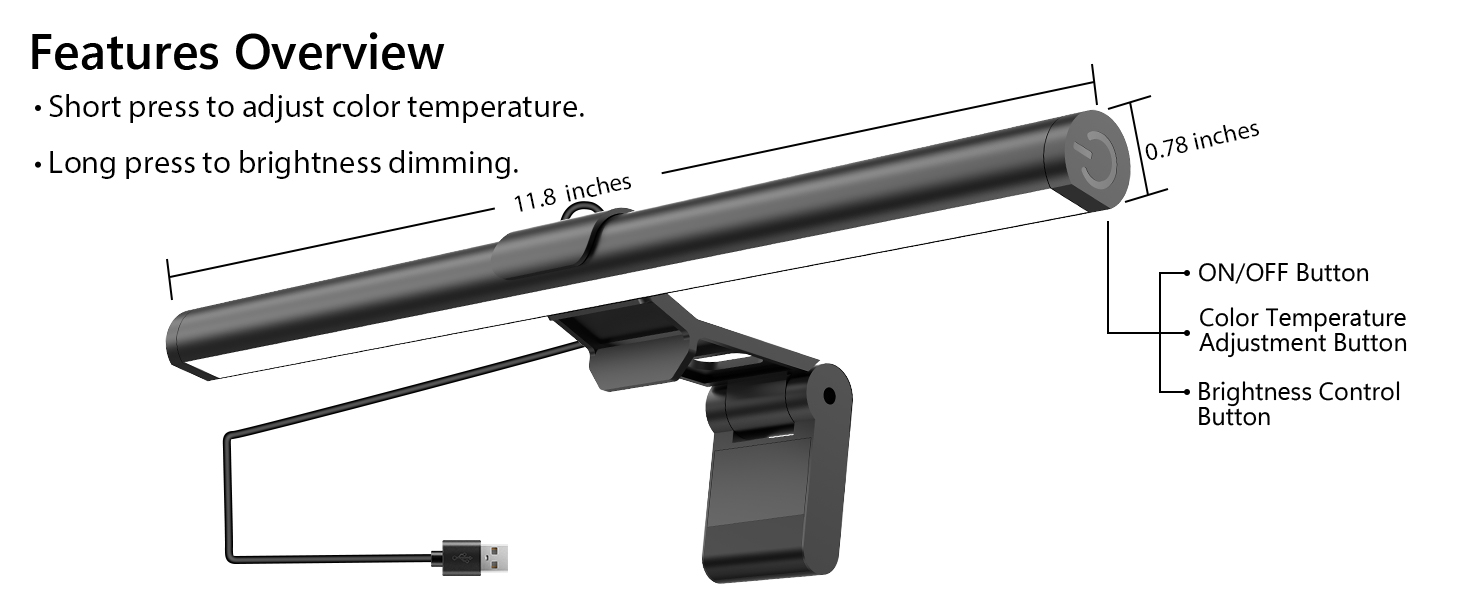 desk light bar, office light