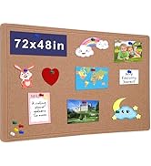 Large Bulletin Board - 72 X 48 inches Decorative Felt Pin Board - 6' x 4' Cork Board Alternative ...
