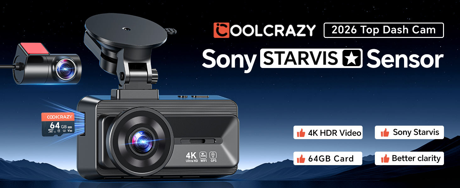 sony starvis dash cam front and rear