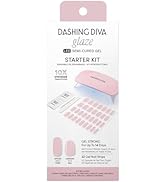 Dashing Diva Glaze Nail Starter Kit - Pale Blush - Long Lasting, Chip Resistant, Semi-Cured Gel N...