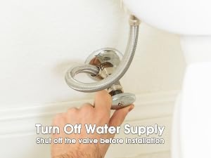 turn off toilet water supply valve before installing handheld bidet sprayer